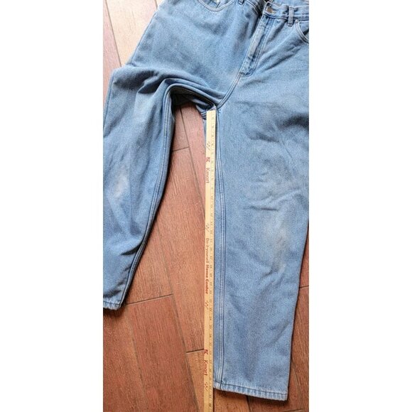 FLEECE LINED JEANS CLASSIC 5 Pocket  denim 38 x 32 Medium Wash OUTER RIM Blue - Picture 9 of 10